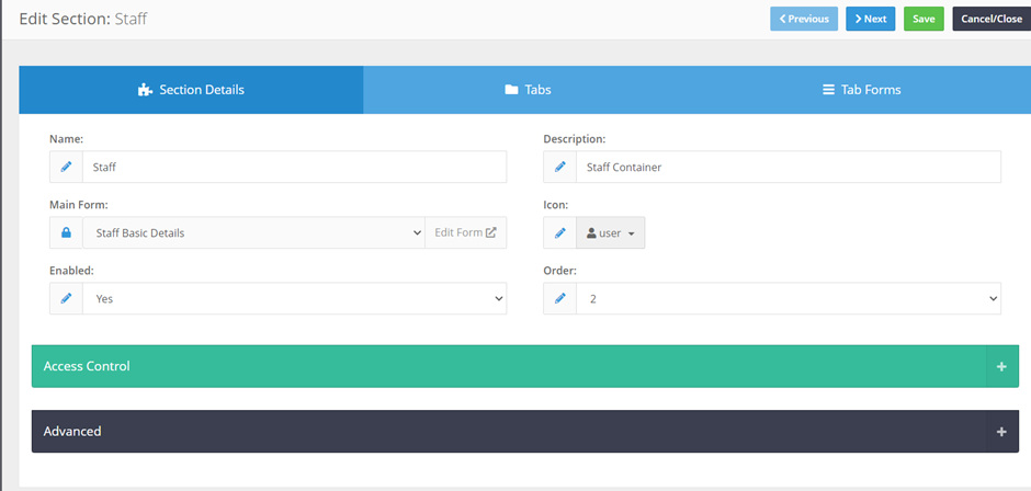 What is a Section and how do I control access to it? - Creating a Section (4)