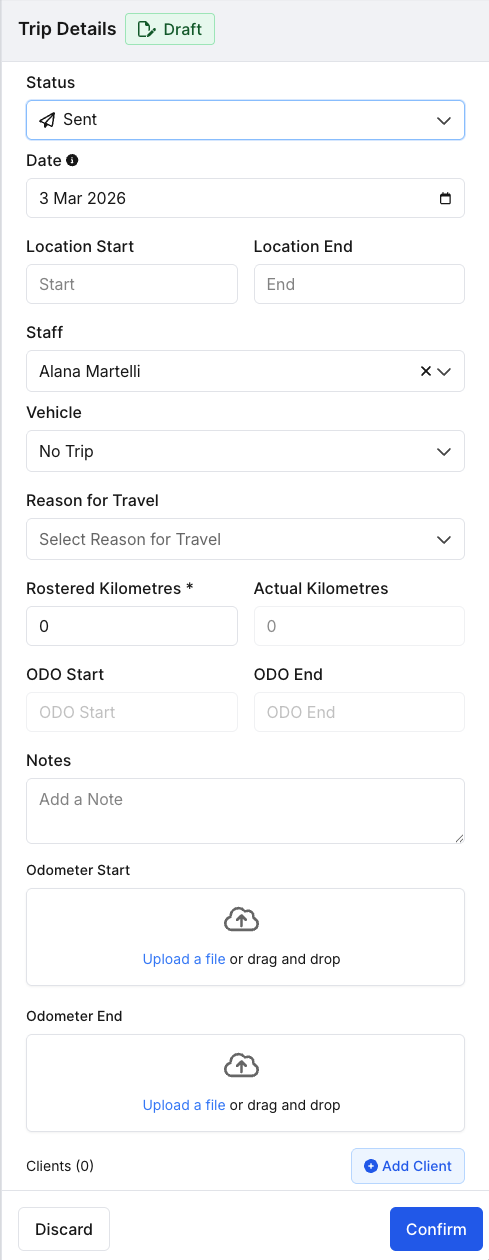 How do I record and approve travel for shifts? - Allocate travel in Rostered Shifts (2)
