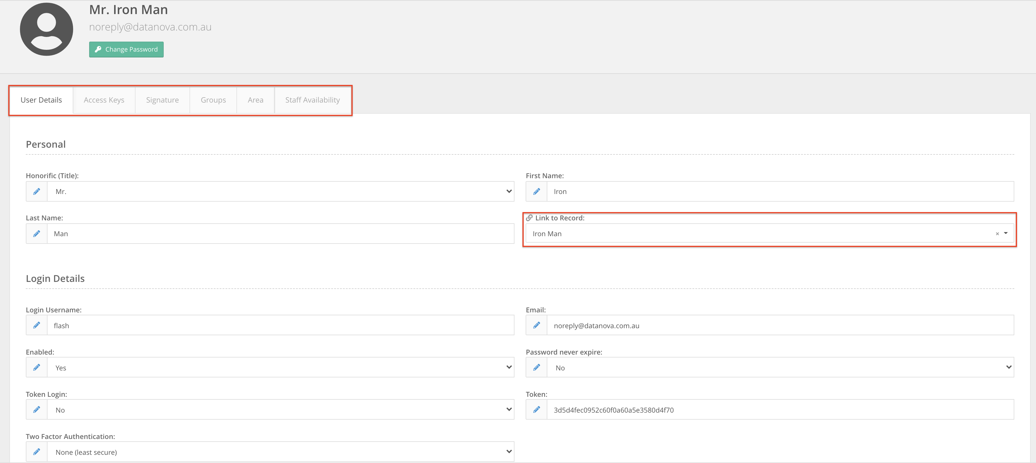 How do I view and edit a user's account in User Management? - User Details: