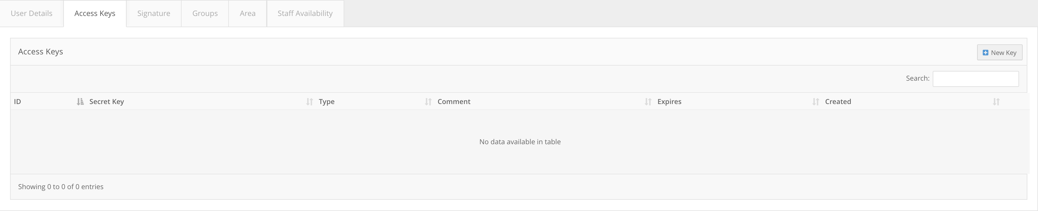 How do I view and edit a user's account in User Management? - Access Keys: