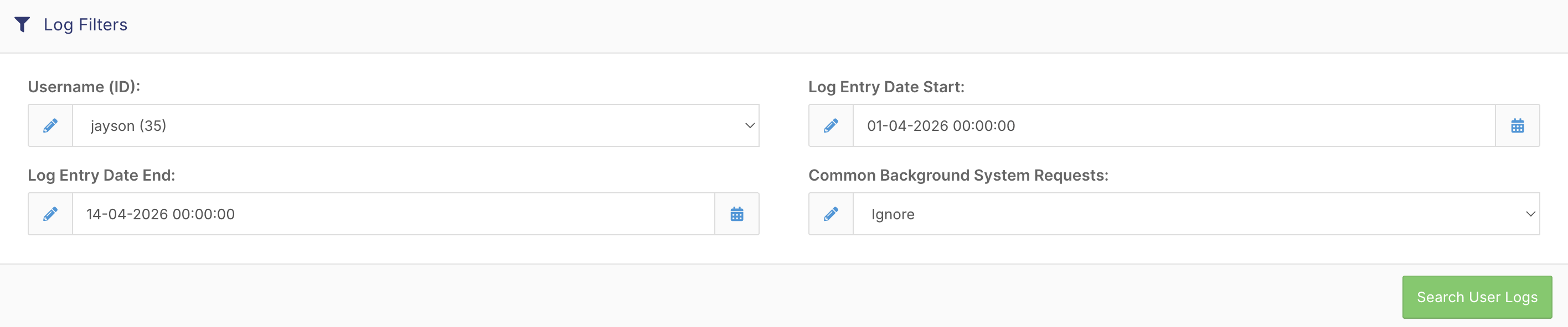 How do I see what a user has done in FlowLogic? - These logs capture both simple actions (like viewing a page) and more complex interactions. Accessing User Logs (2)