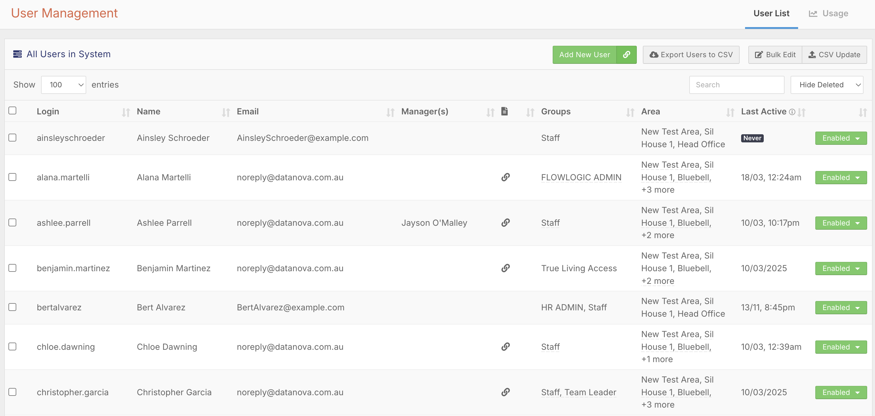 How do I create a new user and assign Groups and Areas? - Accessing User Management (2)